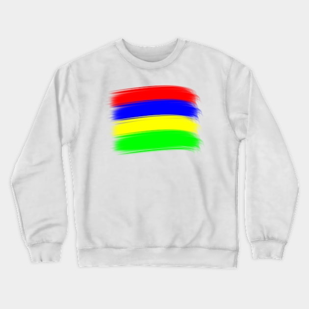 Mauritius Flag Crewneck Sweatshirt by SLOBN